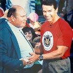Willard Scott with Arnold Schwarzenegger