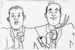 Fan Card, with drawing of Ed and Willard