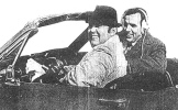 photo of Willard and Ed in a convertible